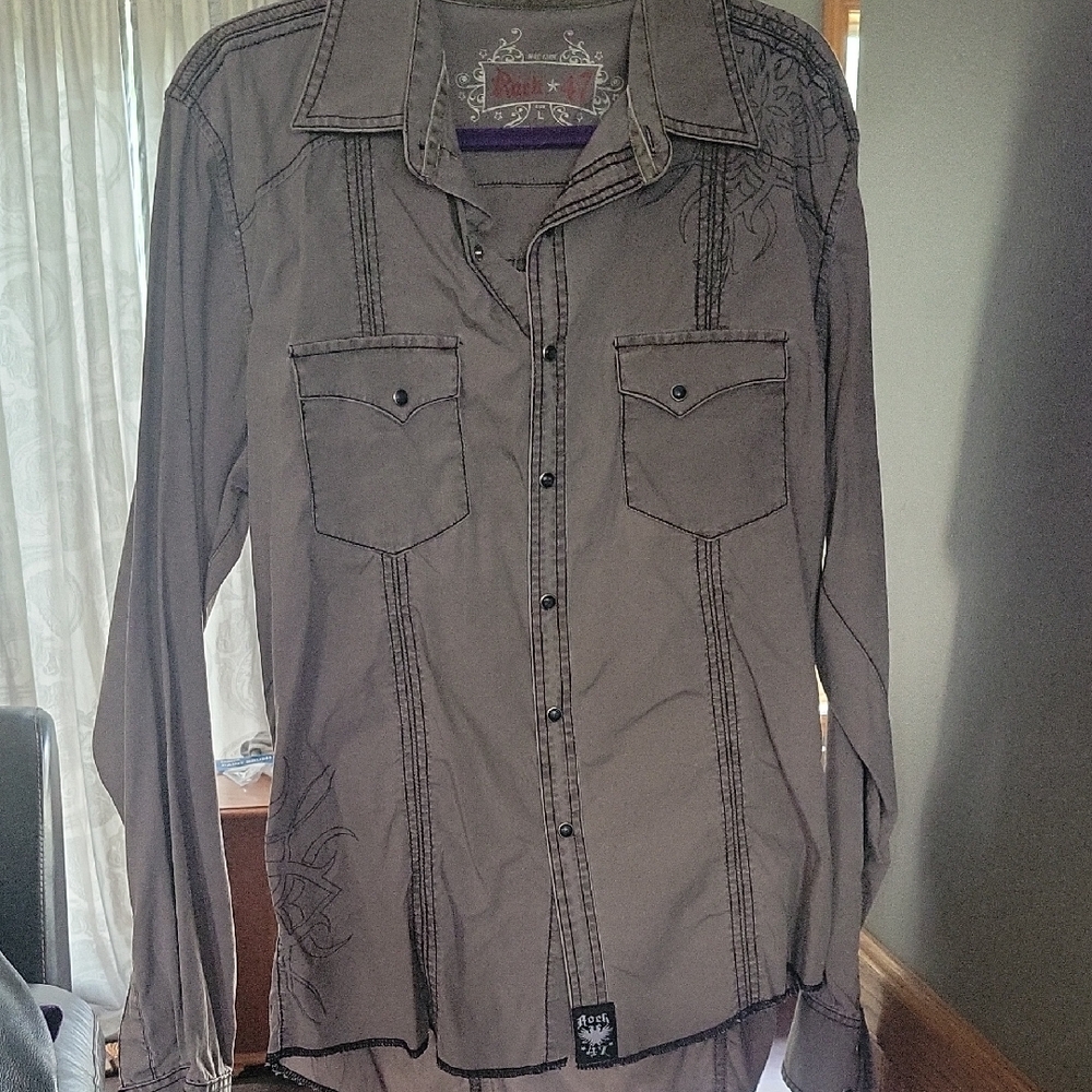Men's Brown Dress Shirt